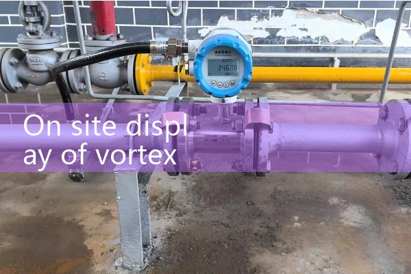 On site display of vortex flowmeter